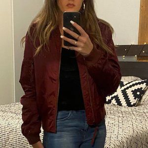 Magenta Bomber Jacket